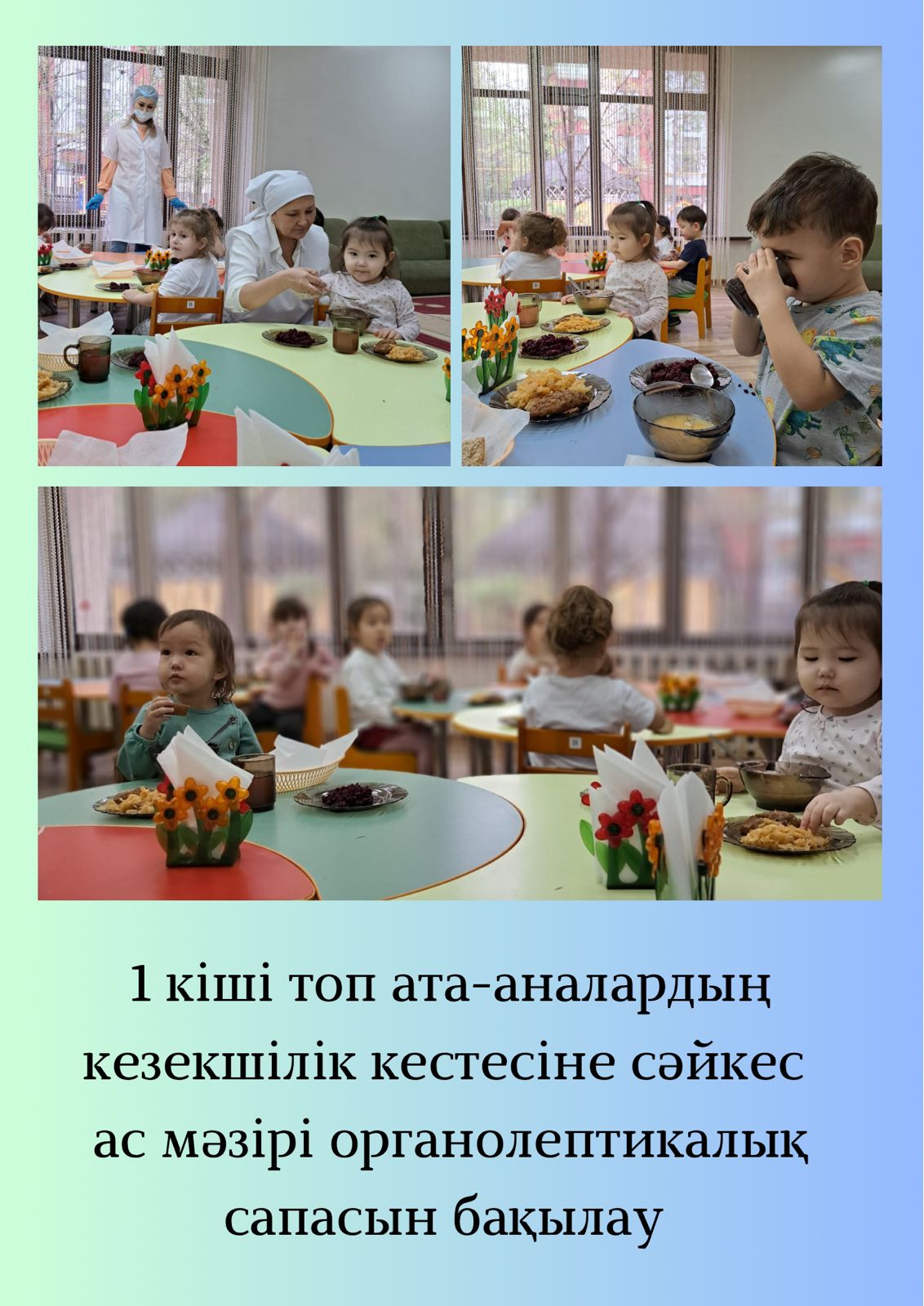 Ата-аналардың  органолептикалық бақылау жүргізуі